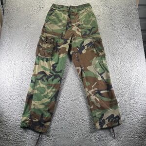 US Military Jeans Mens 30x33 Green Denim Camouflage Straight Utility Combat Army